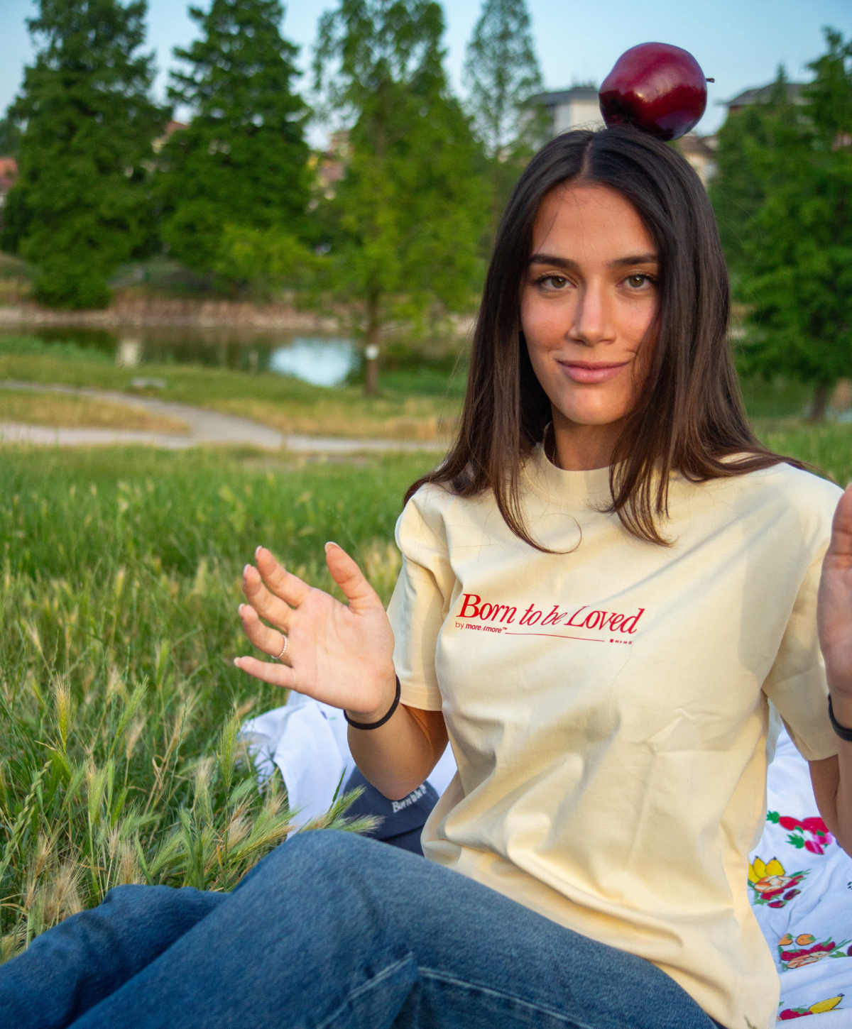 BORN TO BE LOVED TEE VANILLA