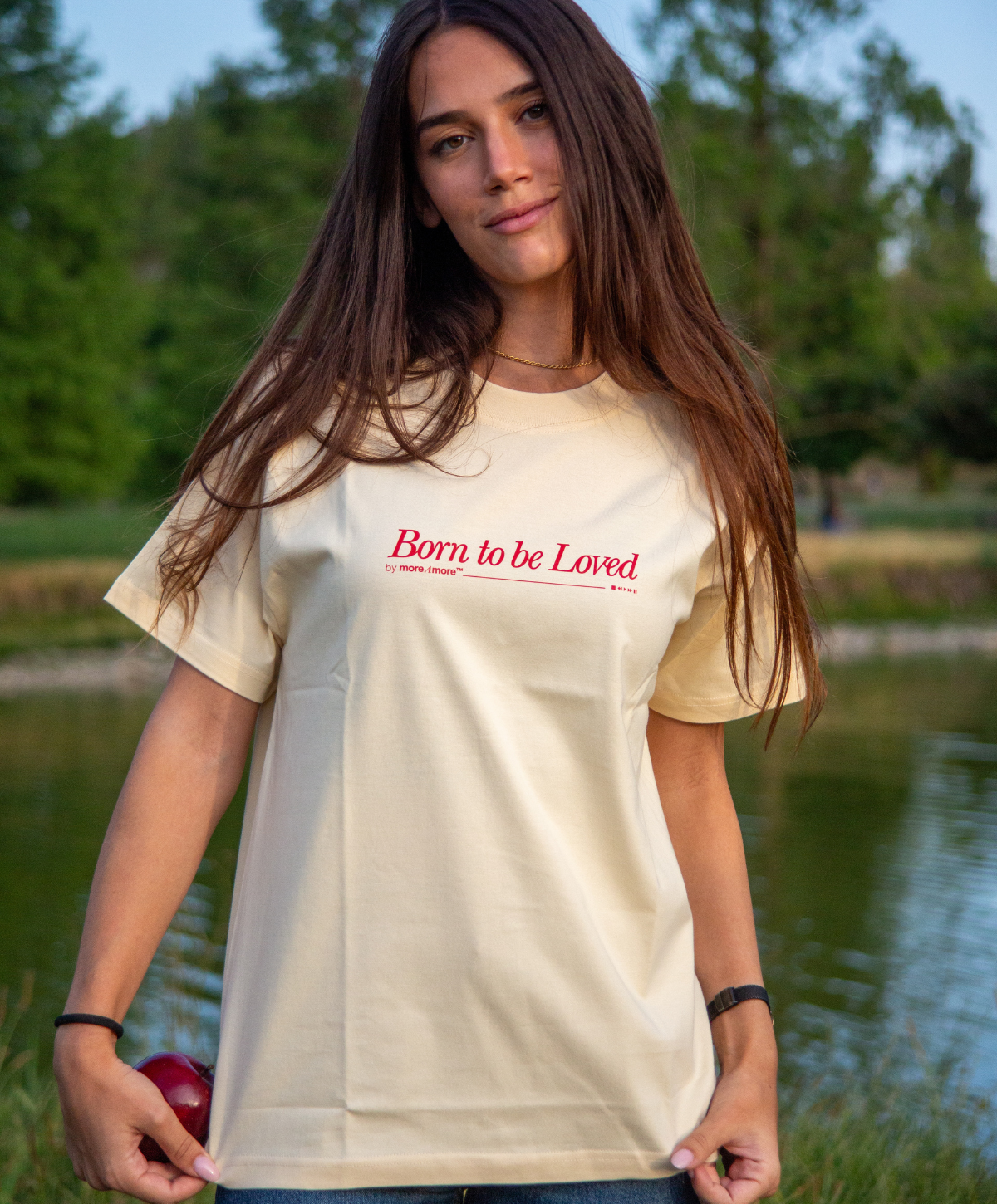 BORN TO BE LOVED TEE VANILLA