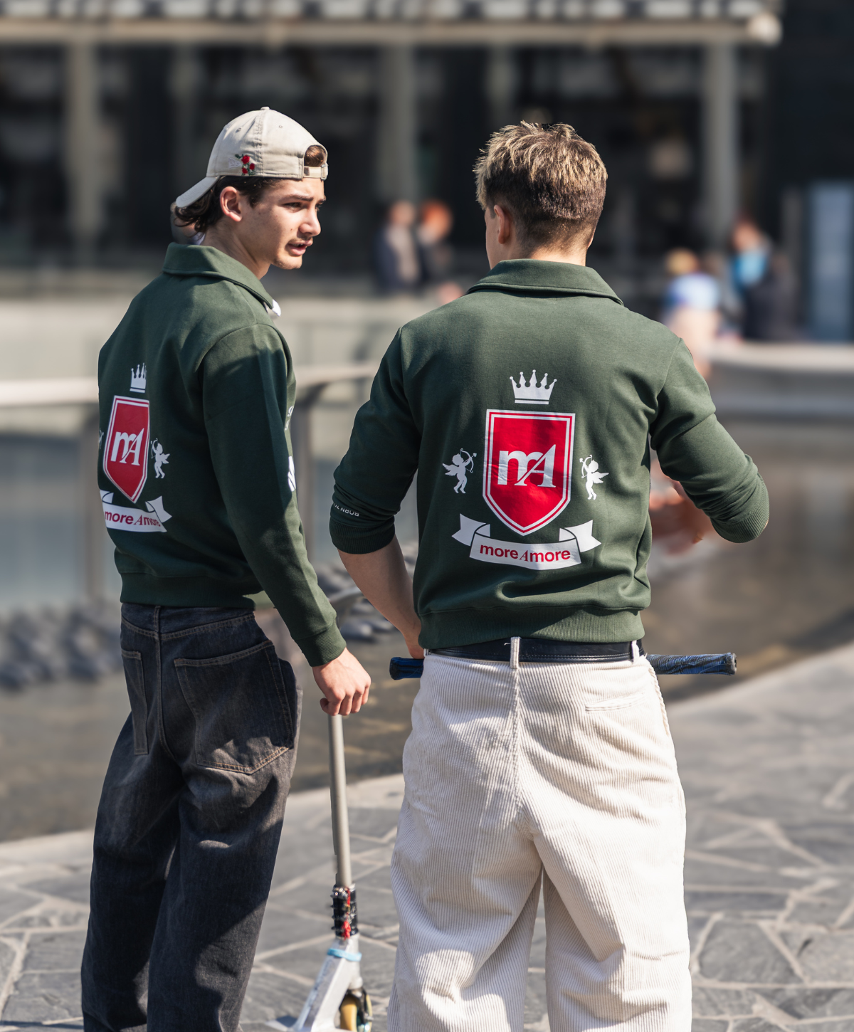 HALF-ZIP POLO SWEATSHIRT GREEN