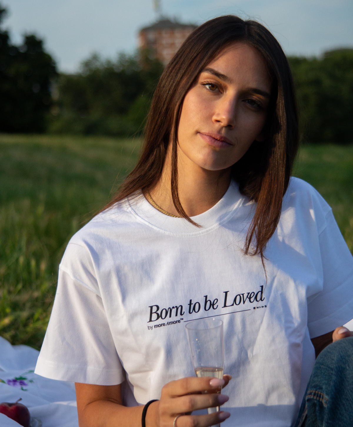 BORN TO BE LOVED TEE WHITE