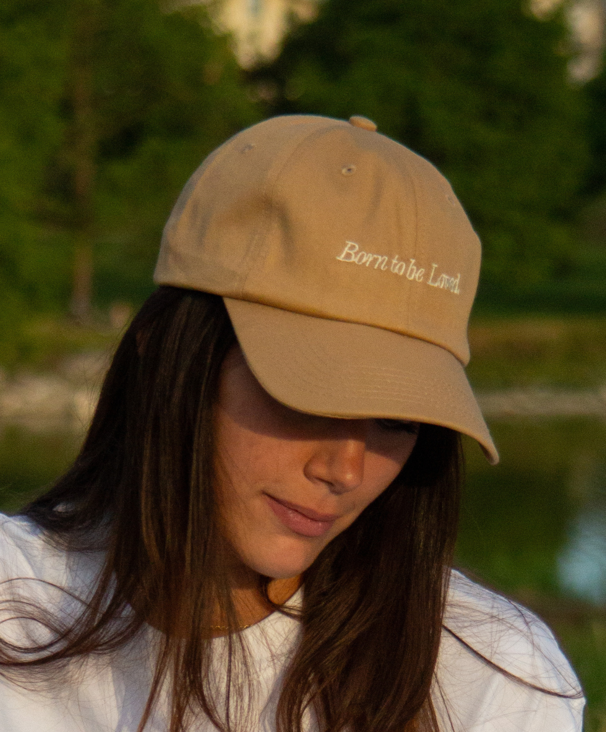 BORN TO BE LOVED CAP BEIGE