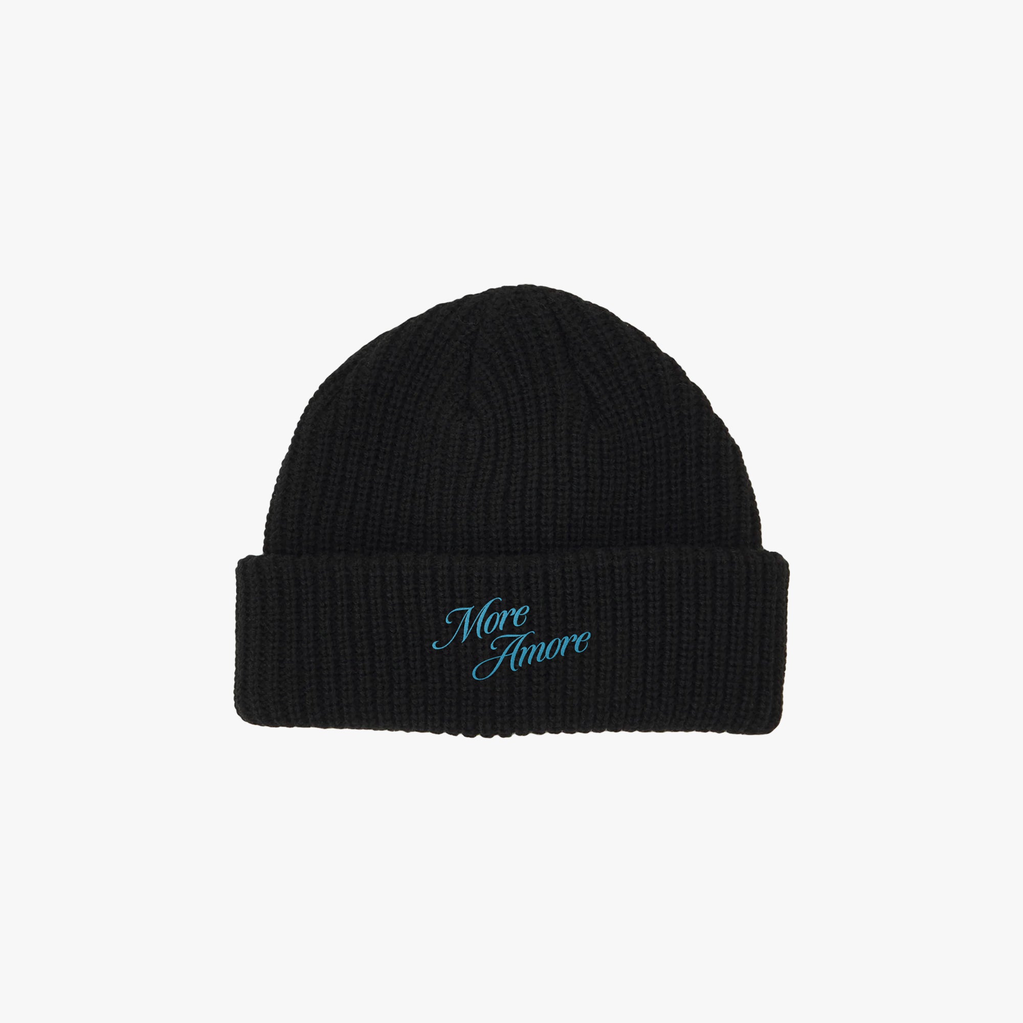 Beanie black front side brand emergente streetwear