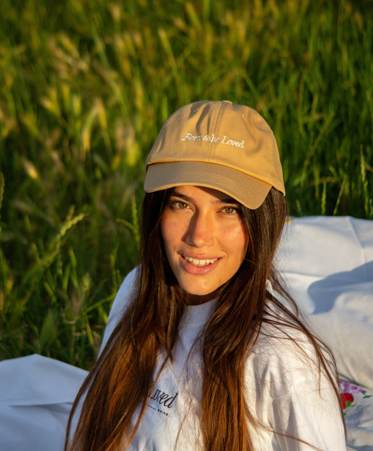 BORN TO BE LOVED CAP BEIGE