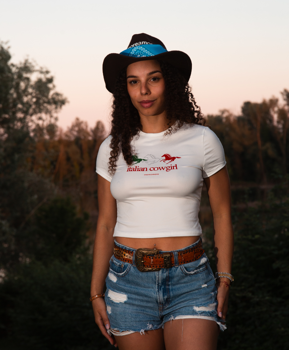 ITALIAN COWGIRL CROP TOP