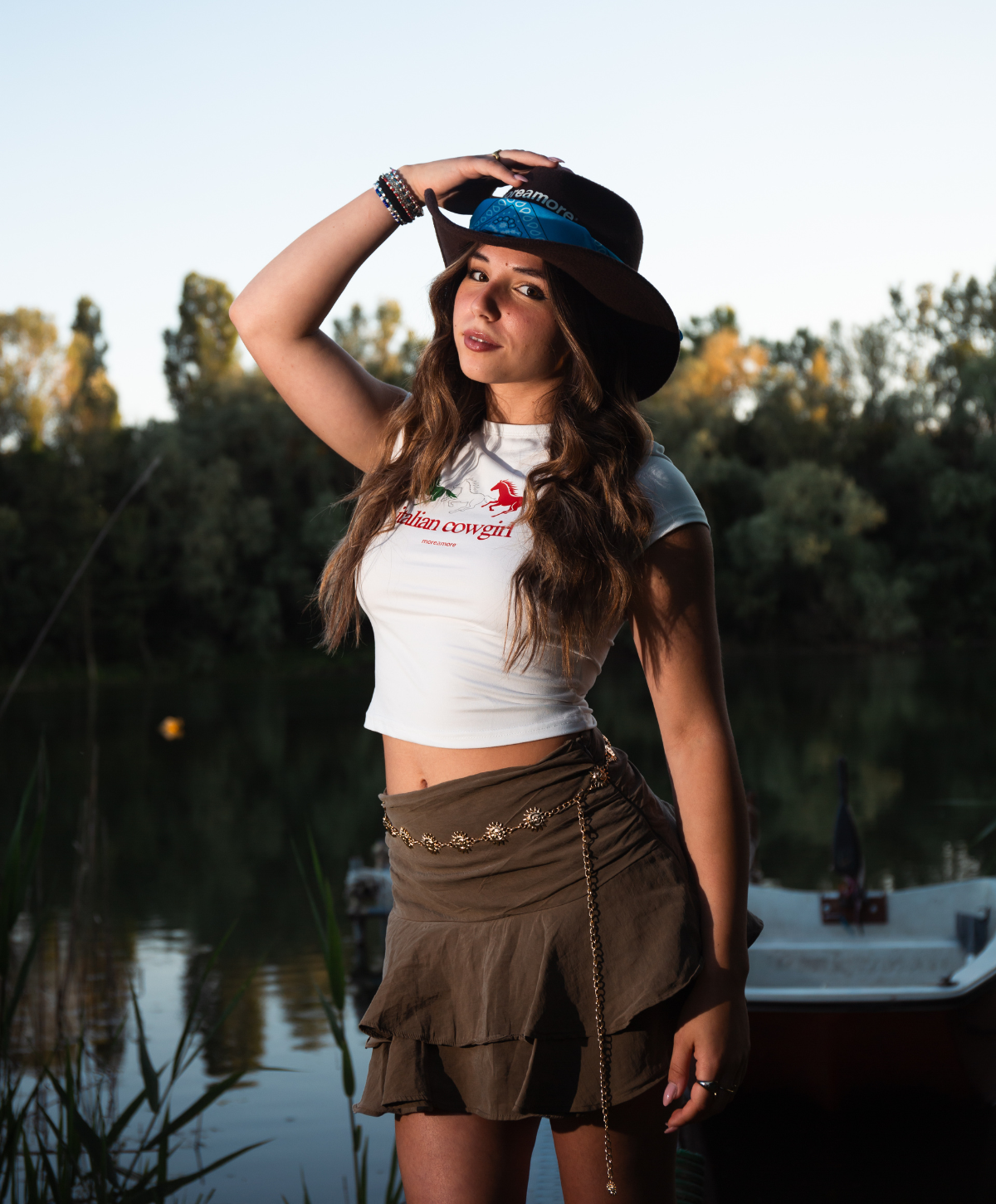 ITALIAN COWGIRL CROP TOP
