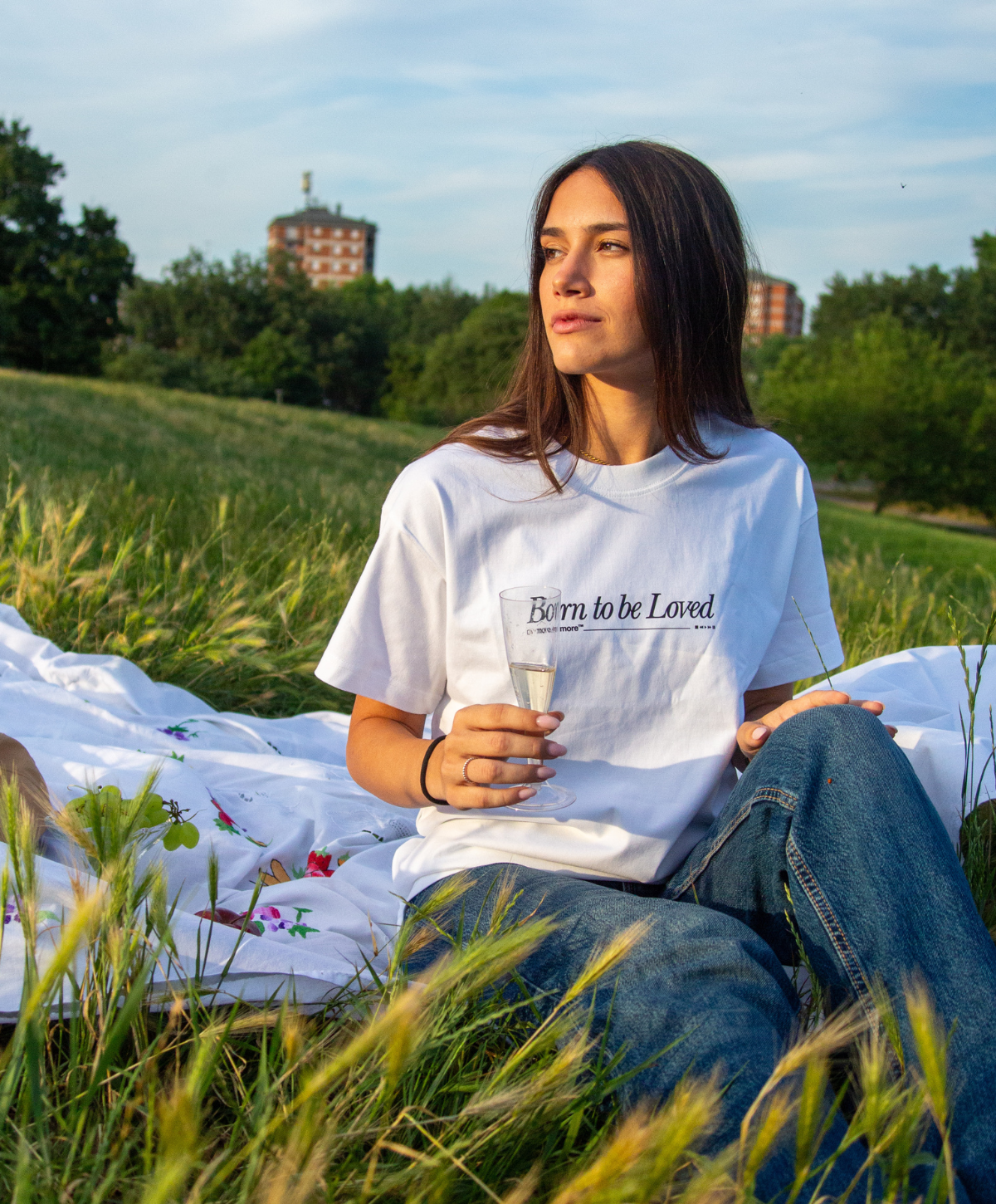 BORN TO BE LOVED TEE WHITE