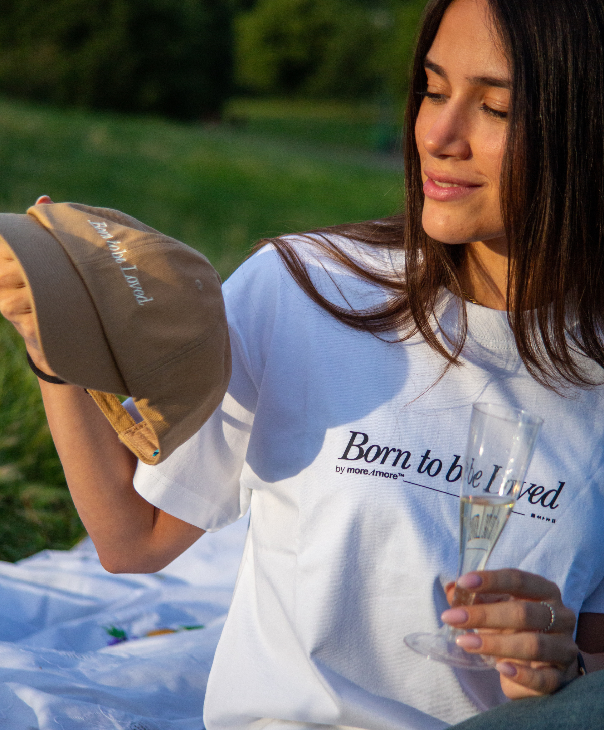 BORN TO BE LOVED TEE WHITE