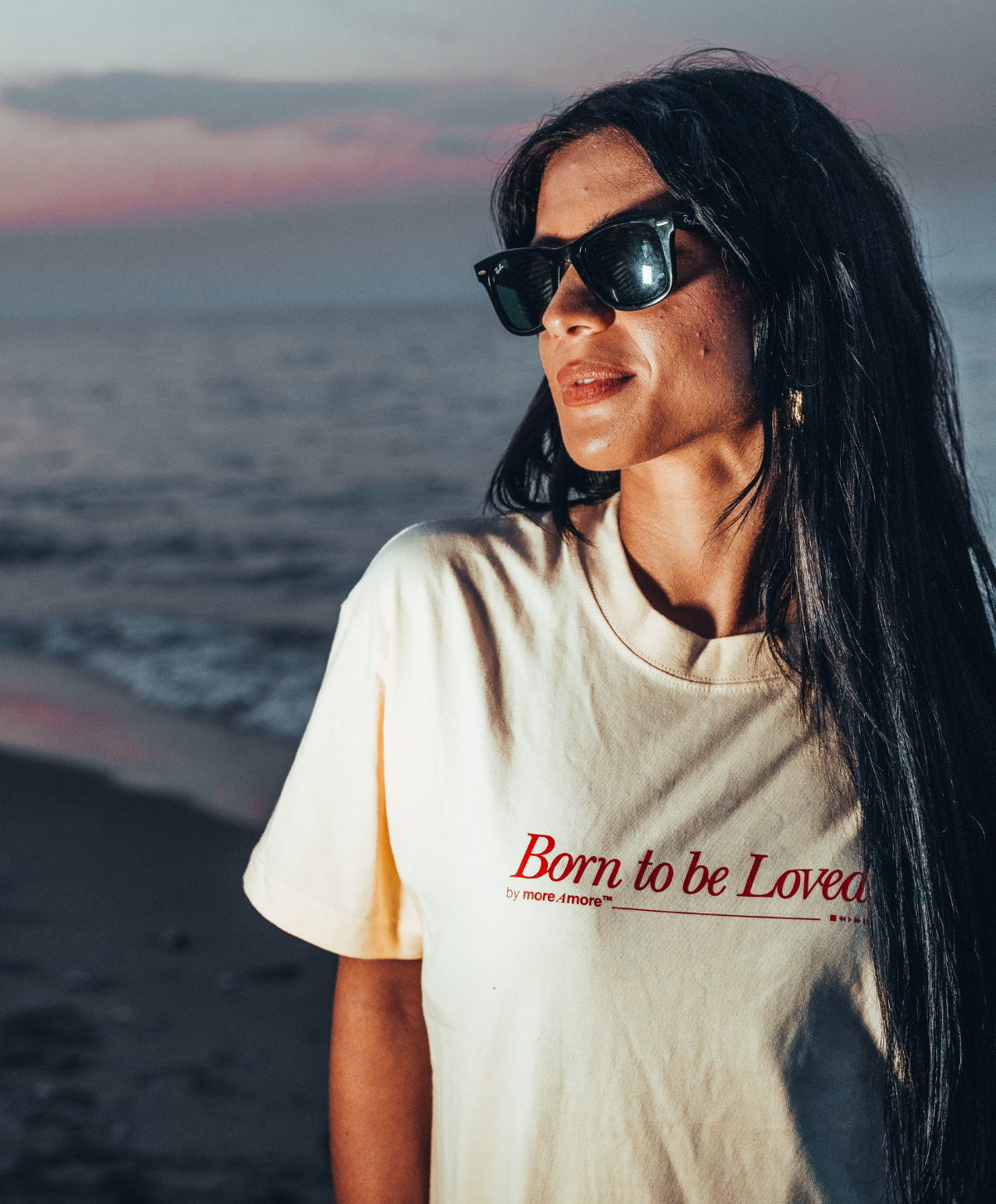 BORN TO BE LOVED TEE VANILLA